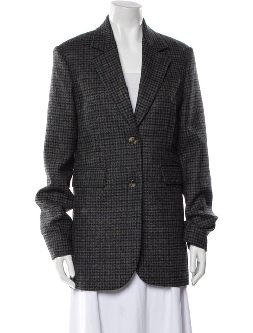 Loewe Wool Houndstooth Print Blazer