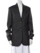 Loewe Wool Houndstooth Print Blazer