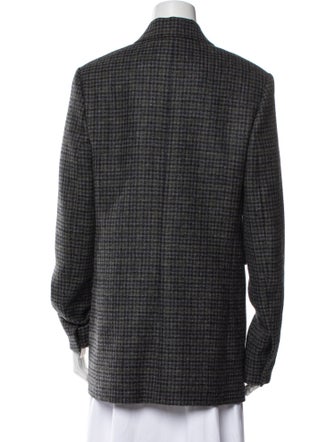 Loewe Wool Houndstooth Print Blazer