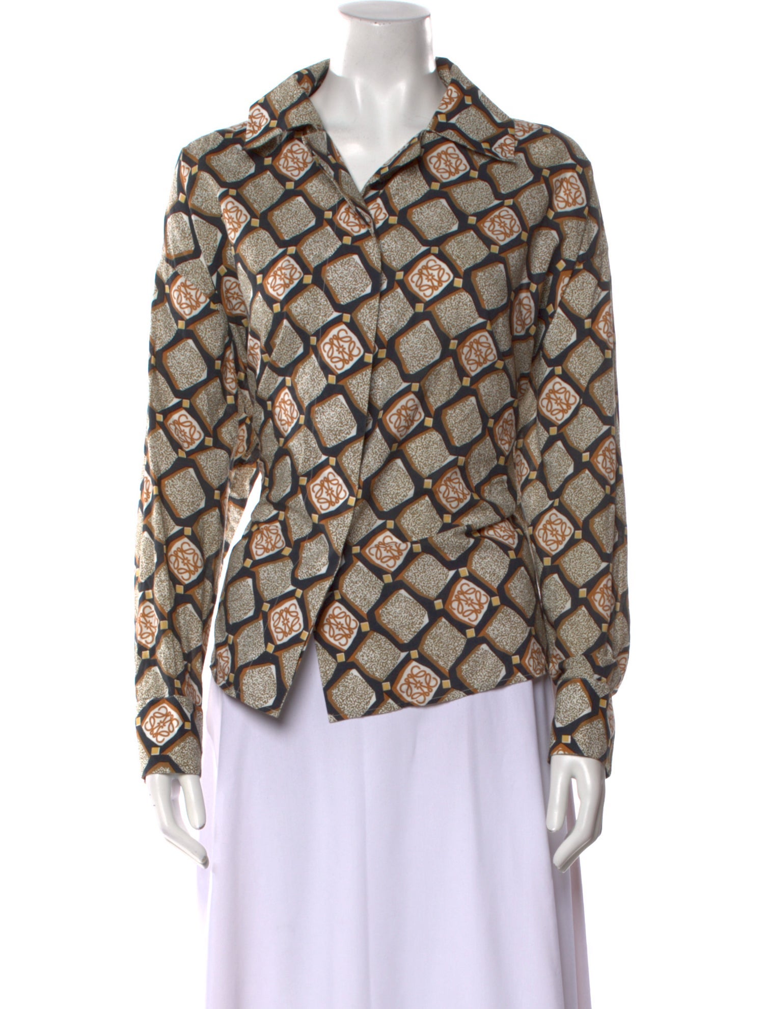 Loewe Anagram Printed Button-Up Top