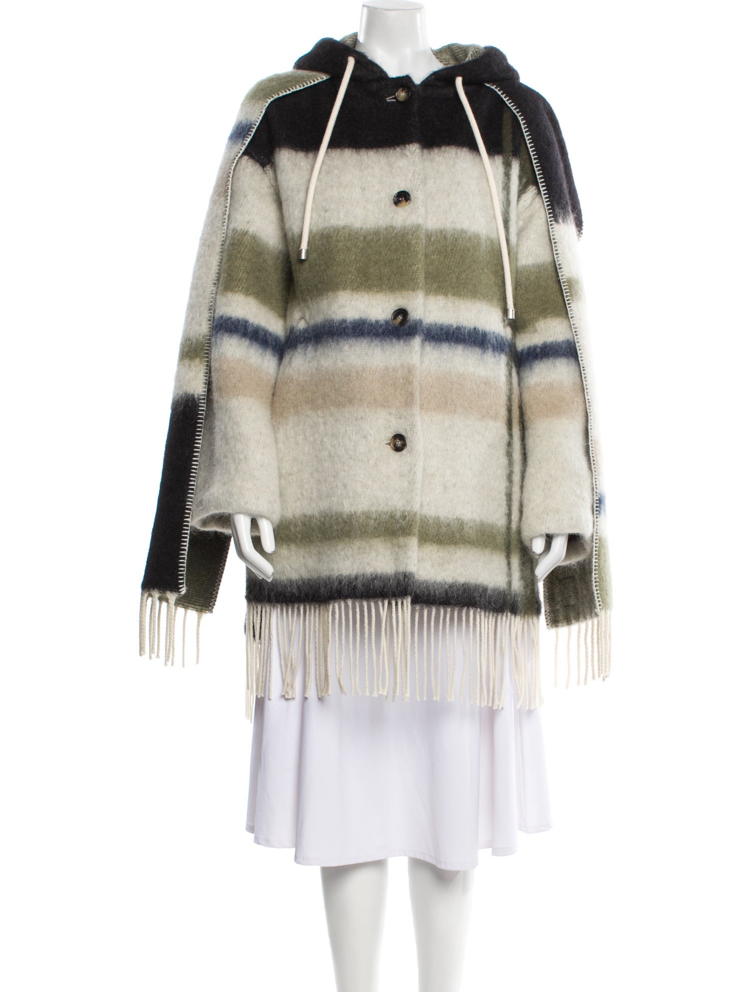 Loewe Wool Striped Coat
