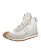 Loewe Suede Embroidered Accent Wedge Sneakers