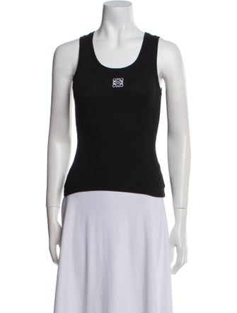 Loewe Anagram Scoop Neck Top