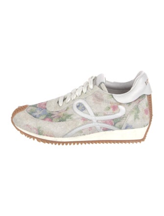 Loewe Suede Printed Athletic Sneakers