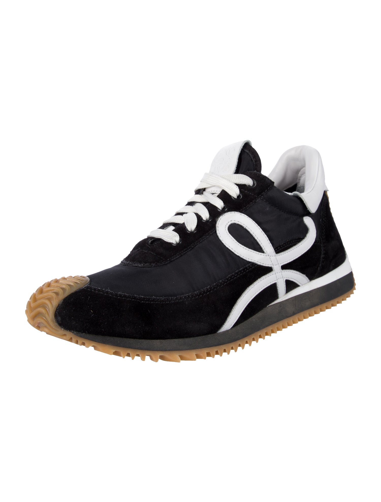Loewe Suede Leather Trim Embellishment Athletic Sneakers