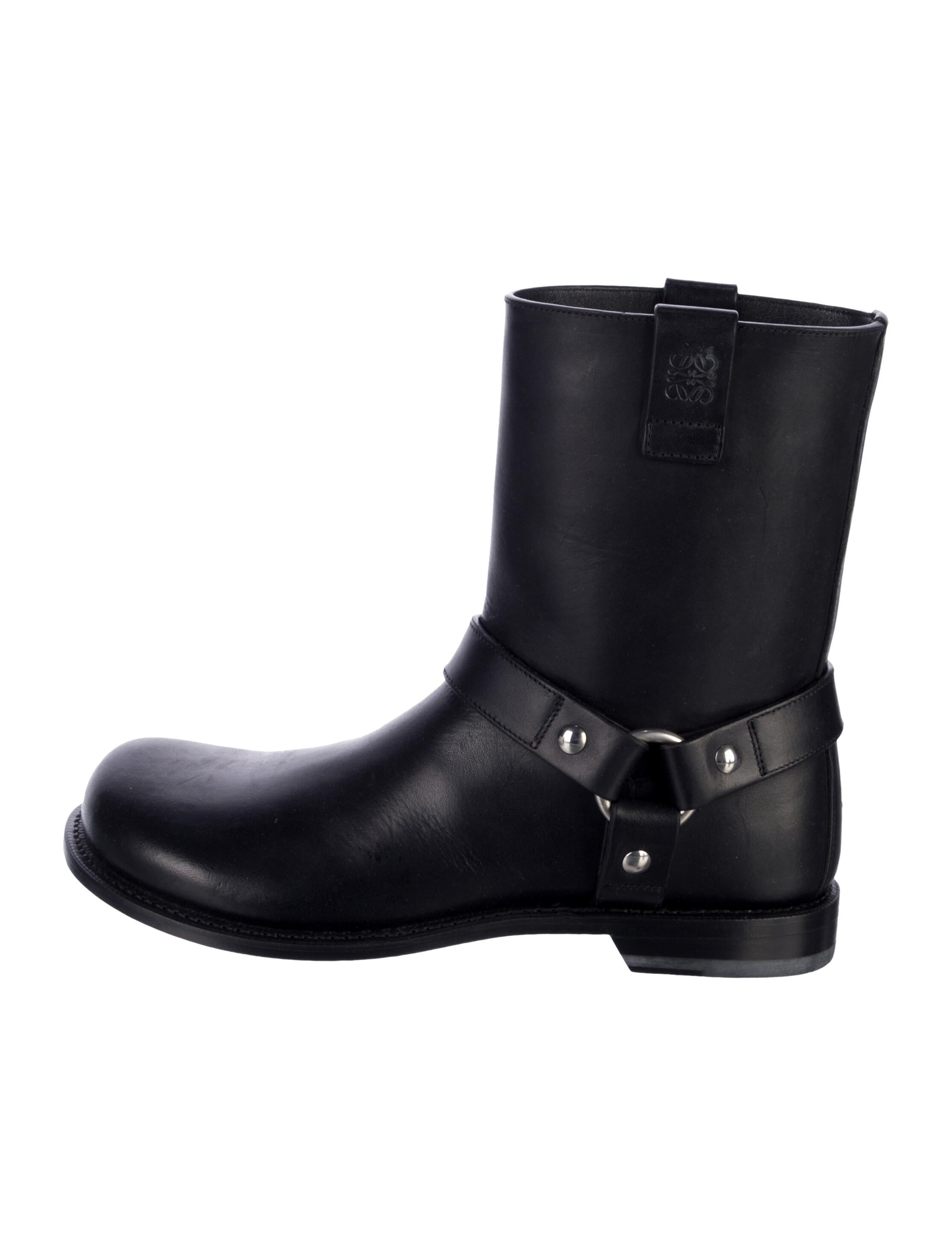 Loewe Leather Moto Boots