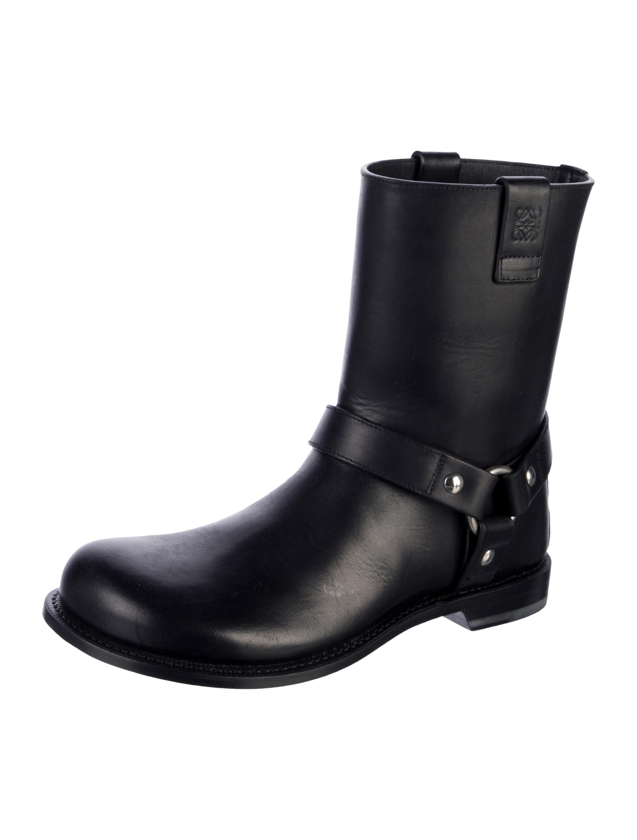 Loewe Leather Moto Boots