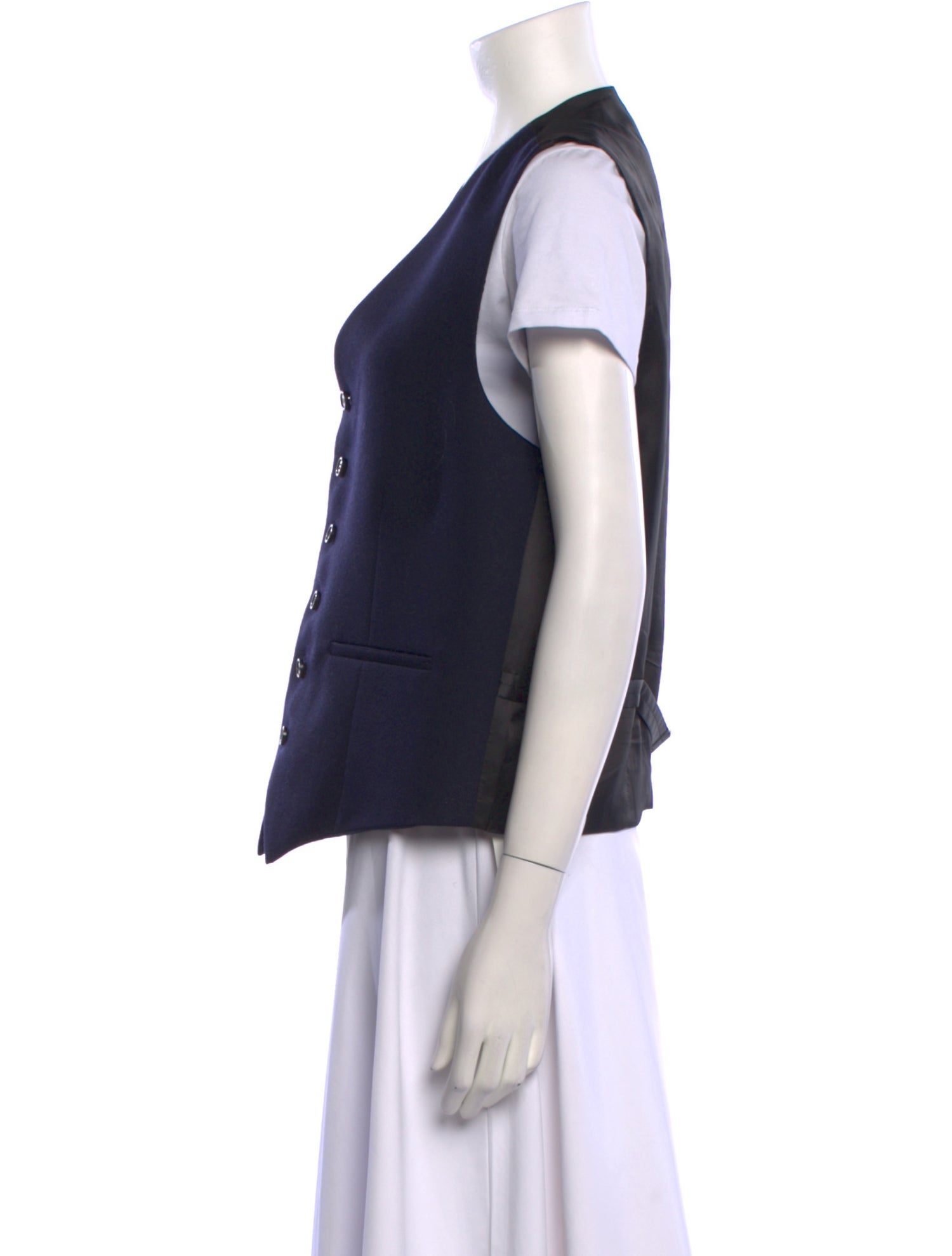 Loewe Wool V-Neck Button-Up Top