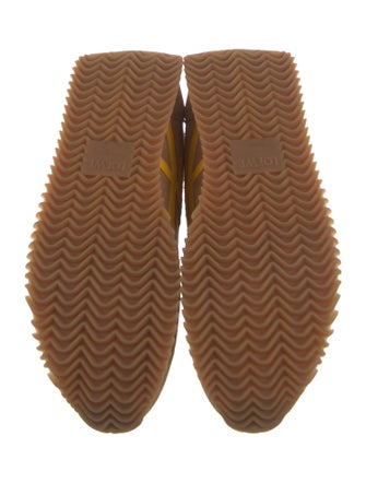 Loewe Suede Colorblock Pattern Athletic Sneakers