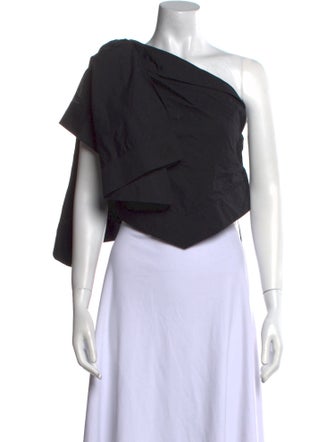 Loewe Paula's Ibiza One-Shoulder Short Sleeve Crop Top