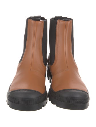 Loewe Leather Colorblock Pattern Chelsea Boots