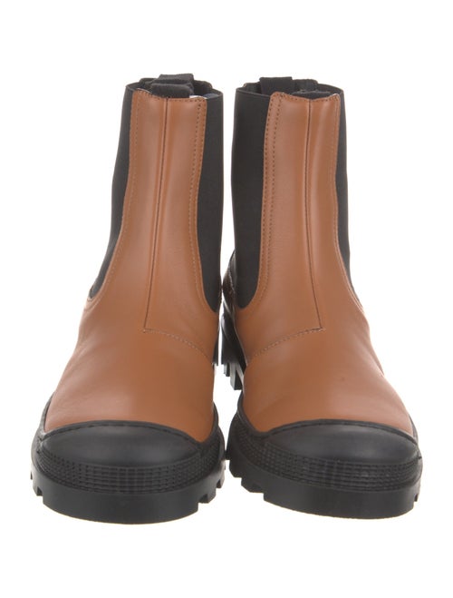 Loewe Leather Colorblock Pattern Chelsea Boots