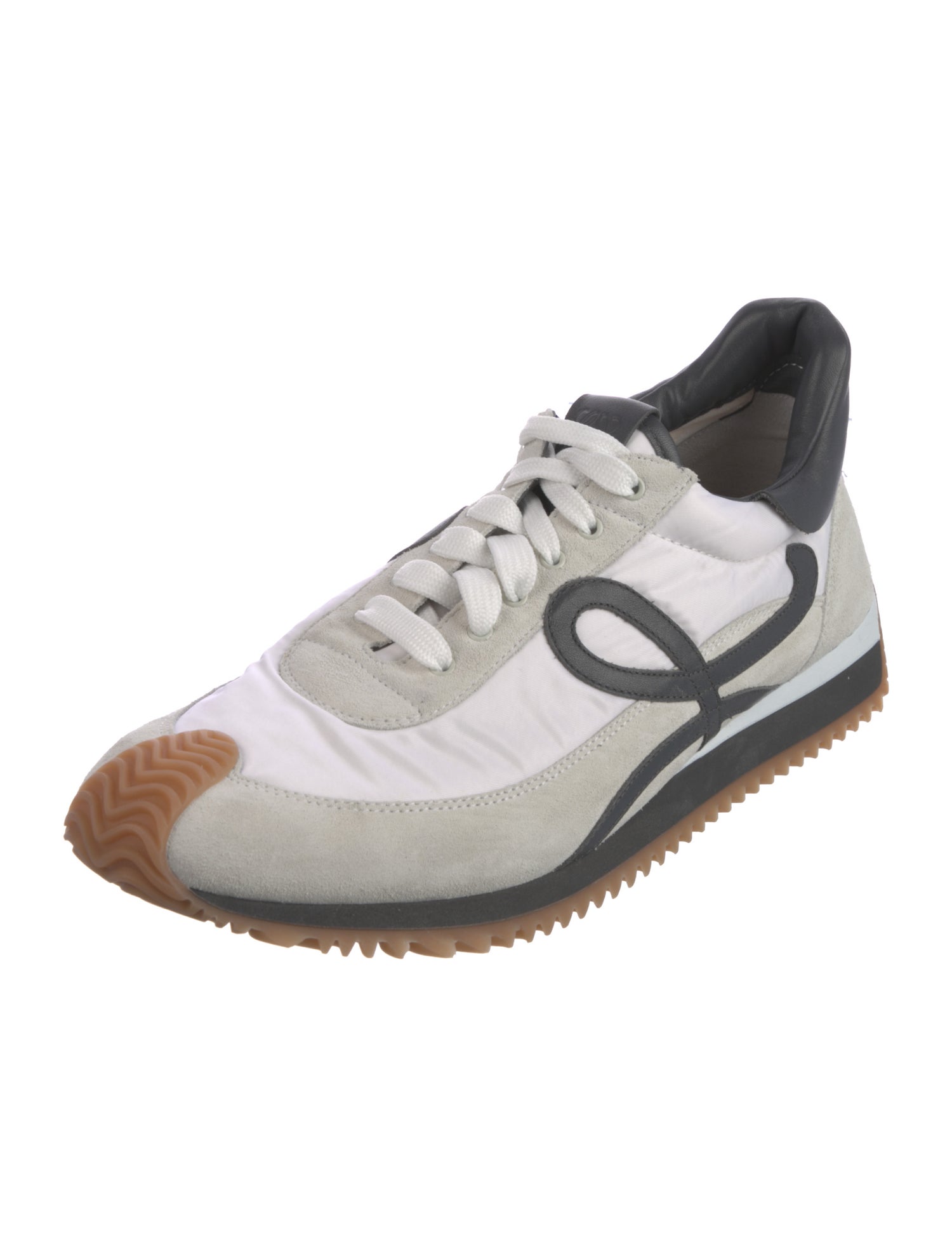 Loewe Suede Colorblock Pattern Sneakers