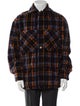 Loewe Fleece Overshirt Plaid Print Windbreaker
