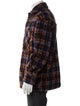 Loewe Fleece Overshirt Plaid Print Windbreaker