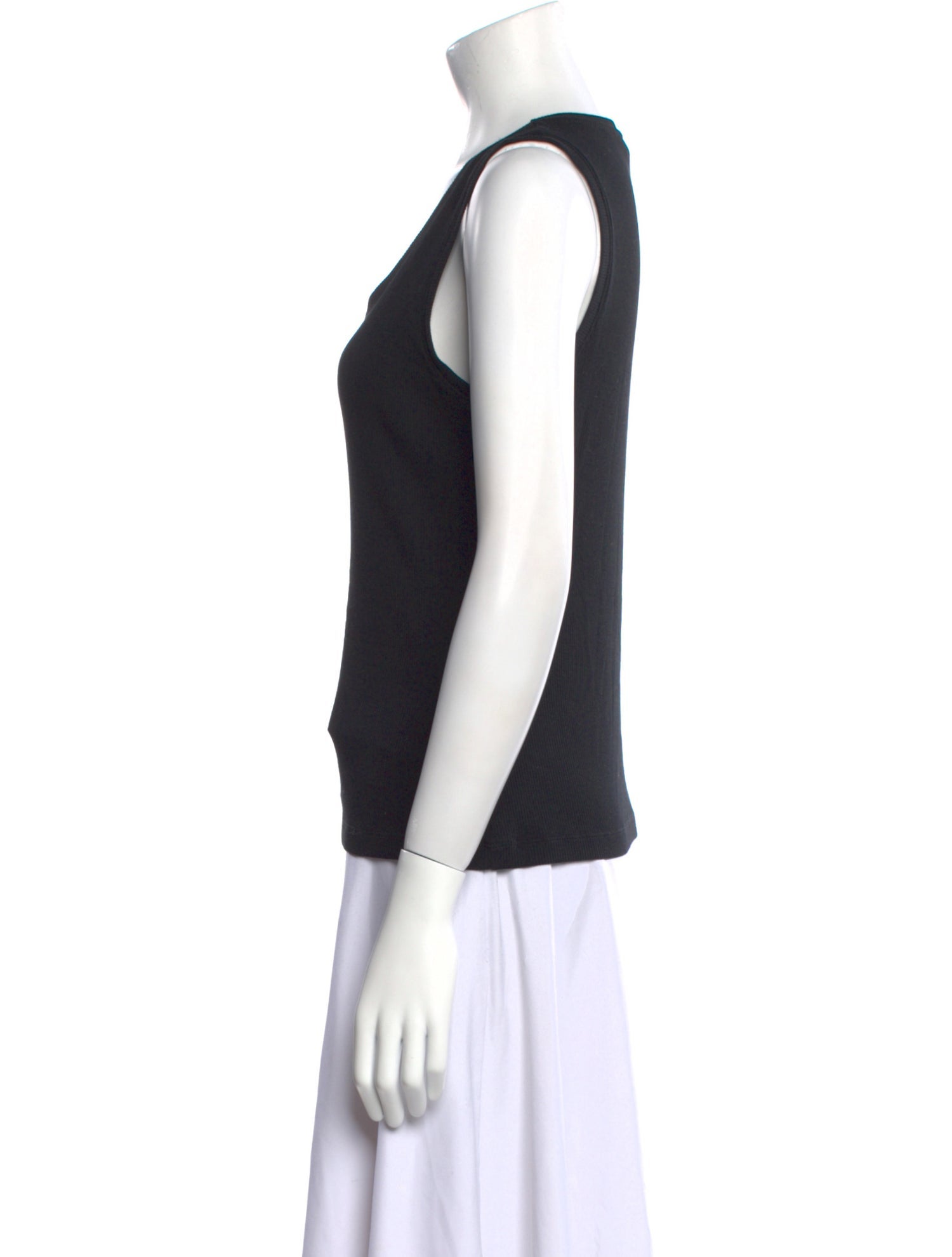 Loewe Anagram Logo Ribbed Scoop Neck Top