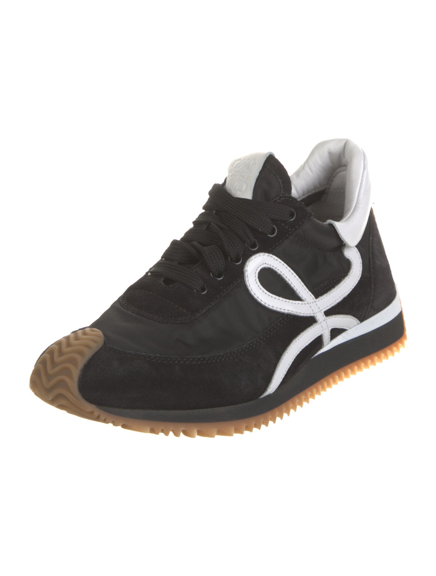 Loewe Nylon Colorblock Pattern Athletic Sneakers