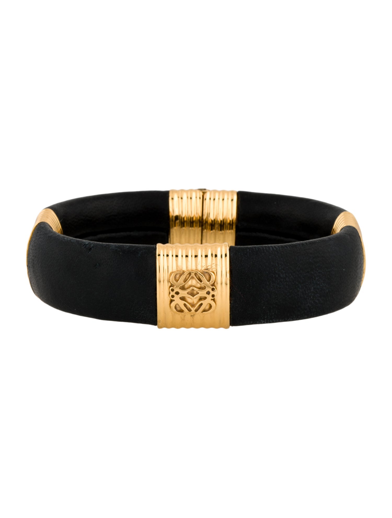 Loewe Leather Hinge Bangle Bracelet