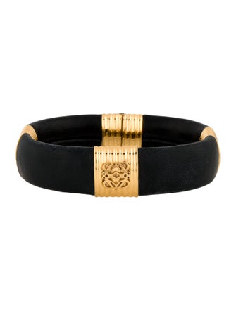 Loewe Leather Hinge Bangle Bracelet