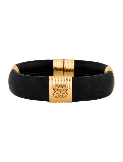 Loewe Leather Hinge Bangle Bracelet