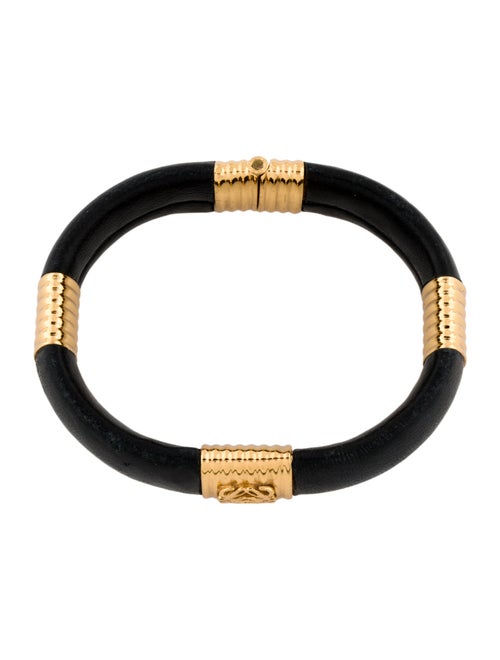 Loewe Leather Hinge Bangle Bracelet