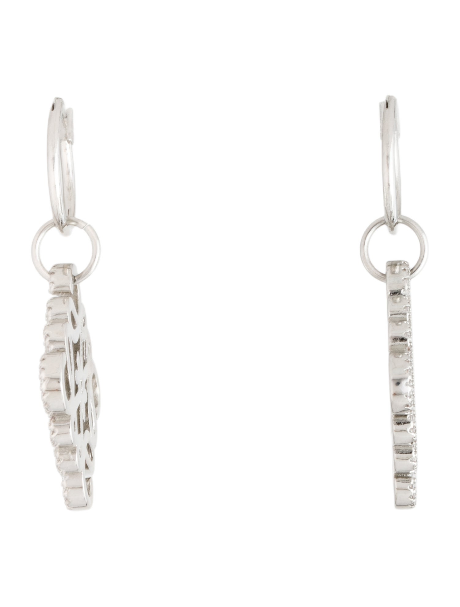 Loewe Logo Crystal Drop Earrings