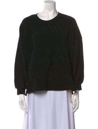 Loewe Embroidered Logo Graphic Print Sweatshirt