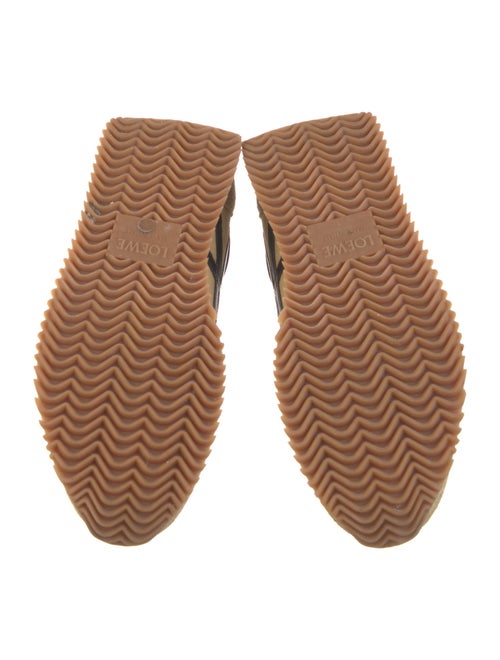 Loewe Suede Colorblock Pattern Athletic Sneakers