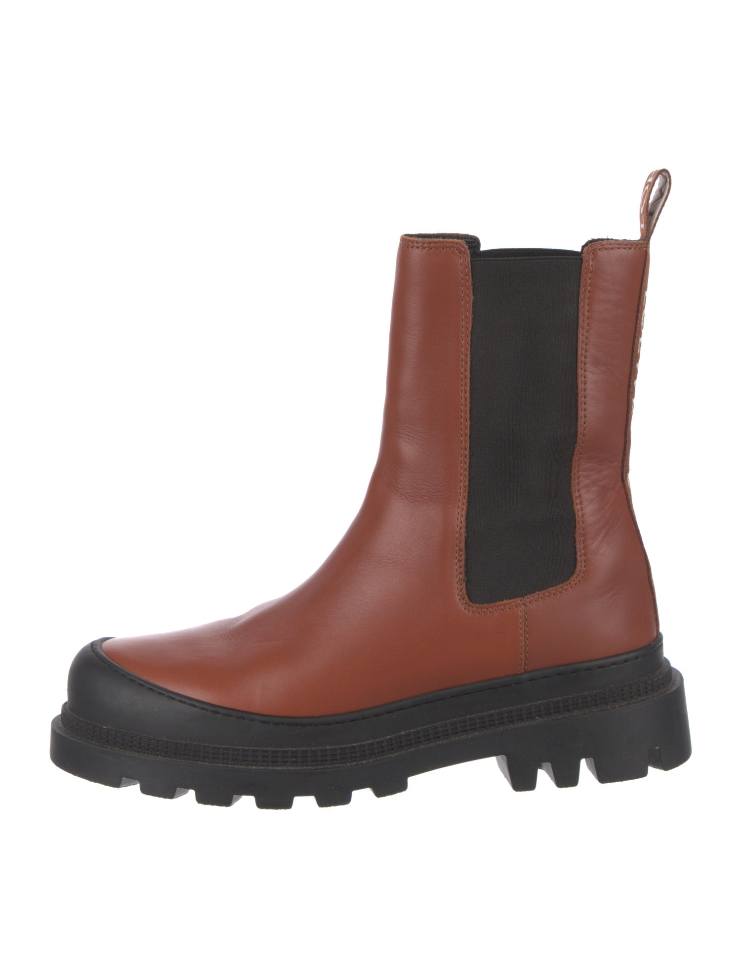Loewe Leather Colorblock Pattern Chelsea Boots