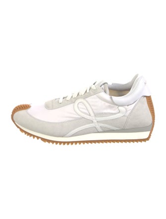 Loewe Suede Leather Trim Embellishment Sneakers