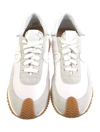 Loewe Suede Leather Trim Embellishment Sneakers