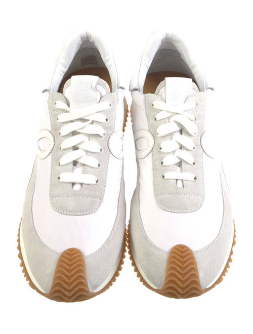 Loewe Suede Leather Trim Embellishment Sneakers