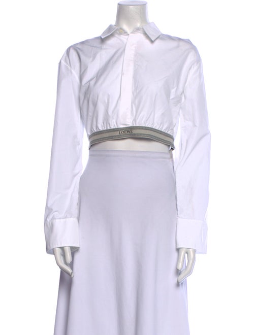 Loewe Crop Logo Long Sleeve Crop Top