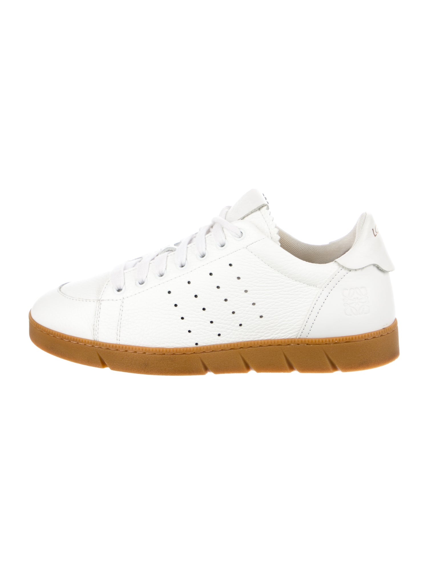 Loewe Leather Lasercut Accents Sneakers