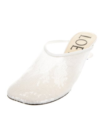 Loewe Sequins Mesh Accents Mules