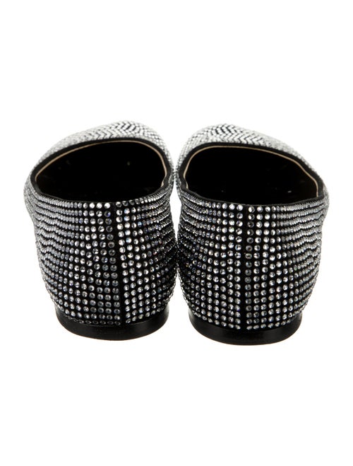 Loewe Suede Crystal Embellishments Flats