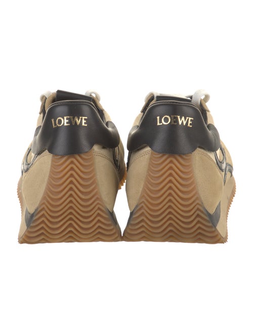 Loewe Suede Colorblock Pattern Sneakers