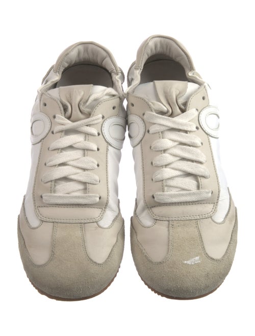 Loewe Leather Colorblock Pattern Sneakers