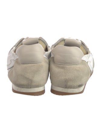 Loewe Leather Colorblock Pattern Sneakers