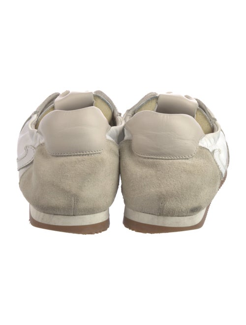 Loewe Leather Colorblock Pattern Sneakers