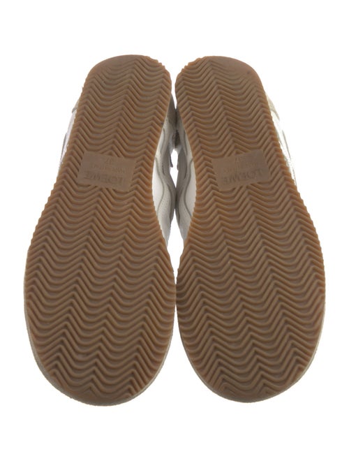 Loewe Leather Colorblock Pattern Sneakers
