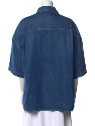 Loewe Three-Quarter Sleeve Button-Up Top