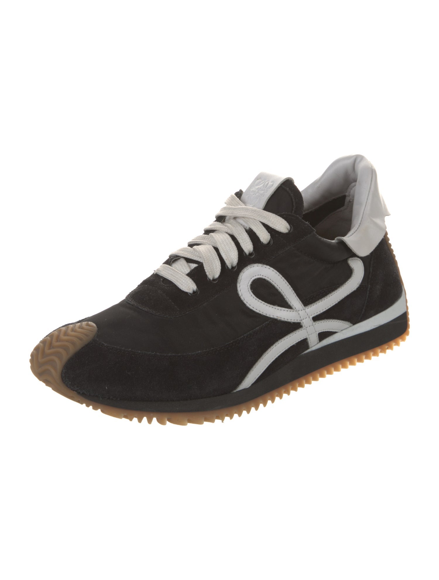Loewe Suede Colorblock Pattern Sneakers