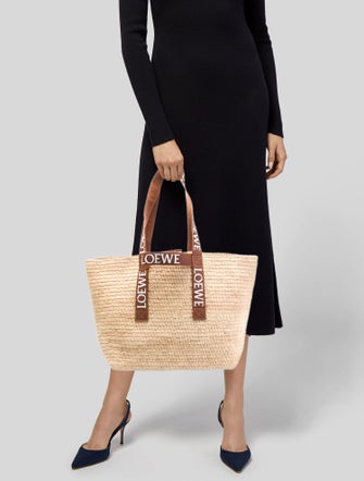 Loewe Raffia Fold Shopper Medium