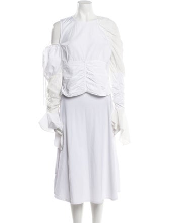 Loewe Mock Neck Long Sleeve Crop Top