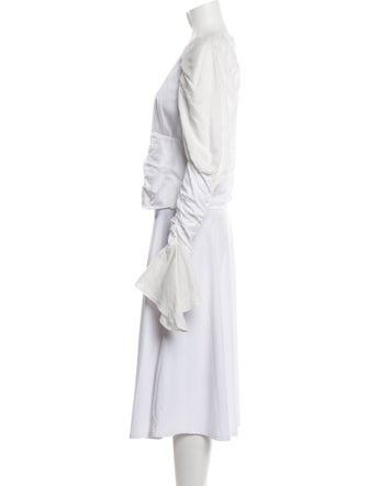 Loewe Mock Neck Long Sleeve Crop Top