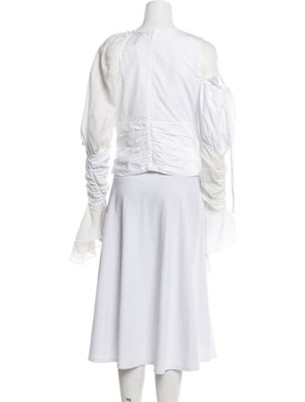 Loewe Mock Neck Long Sleeve Crop Top