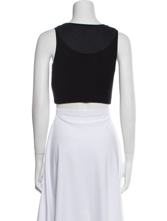 Loewe Graphic Print Scoop Neck Crop Top