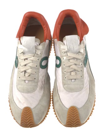 Loewe Suede Graphic Print Sneakers