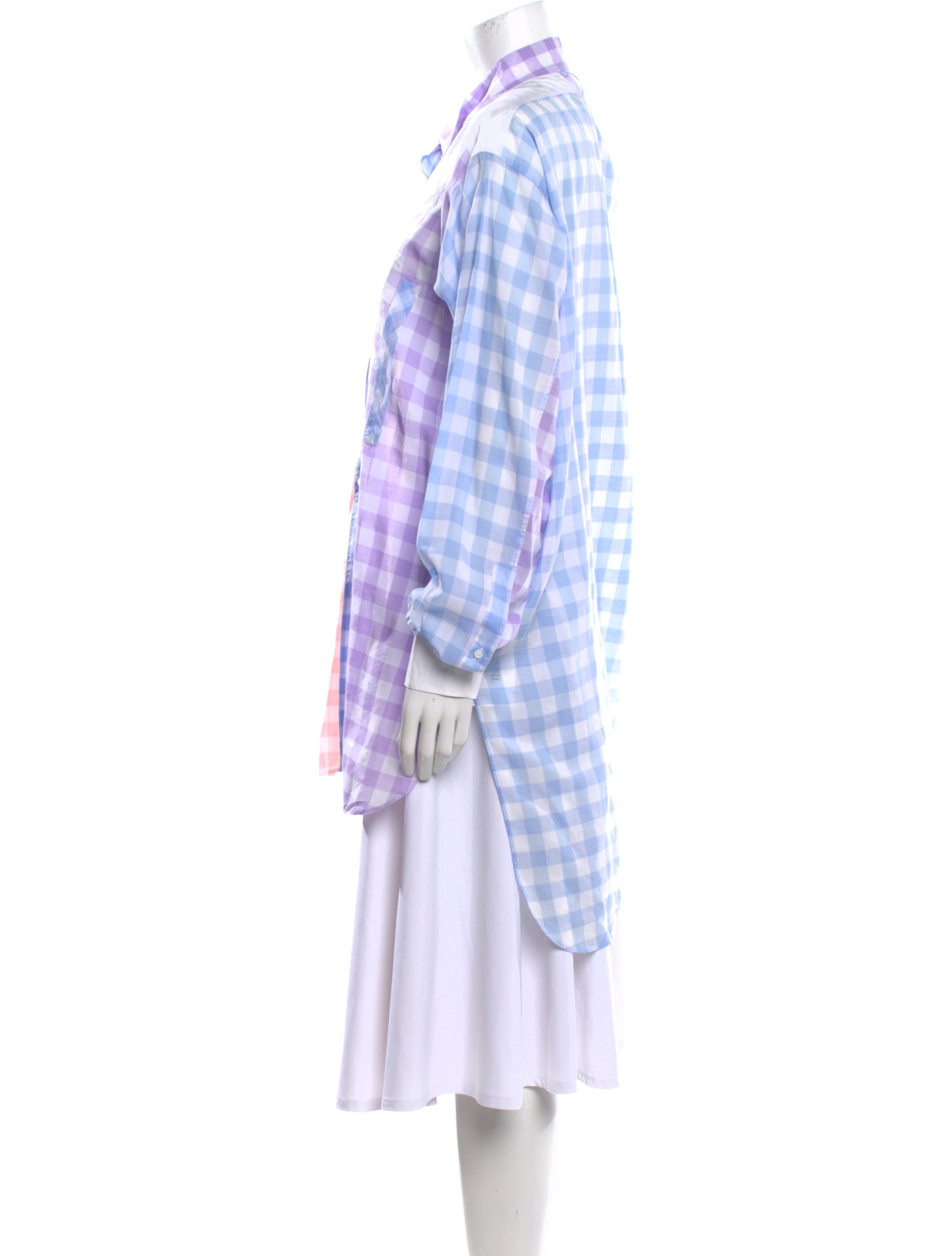 Loewe Plaid Print Long Sleeve Tunic